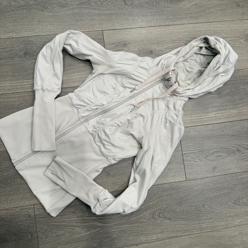 Light Gray Hooded Jacket Reversible - image 6
